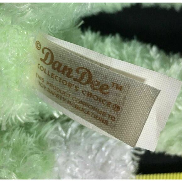 Dan Dee 16" Green Floppy Easter Bunny Rabbit with Pink Nose & Bow Bendable Ears - Picture 5 of 5